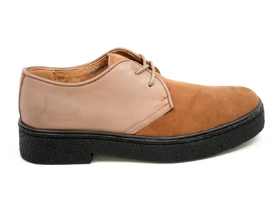 British Walkers Playboy Men's Classic Low Cut Black Leather and Suede Shoes view 47