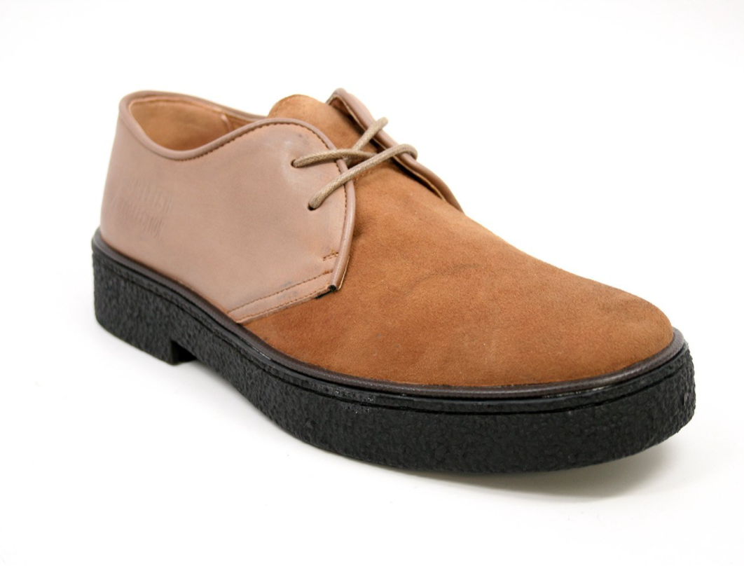 British Walkers Playboy Men's Classic Low Cut Black Leather and Suede Shoes view 45