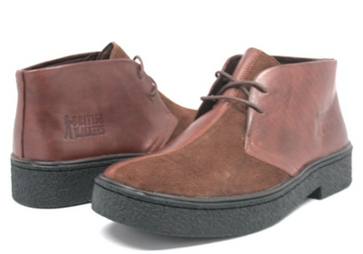 British Walkers Classic Playboy Men's Split Toe Leather and Suede Chukka Boots view 1