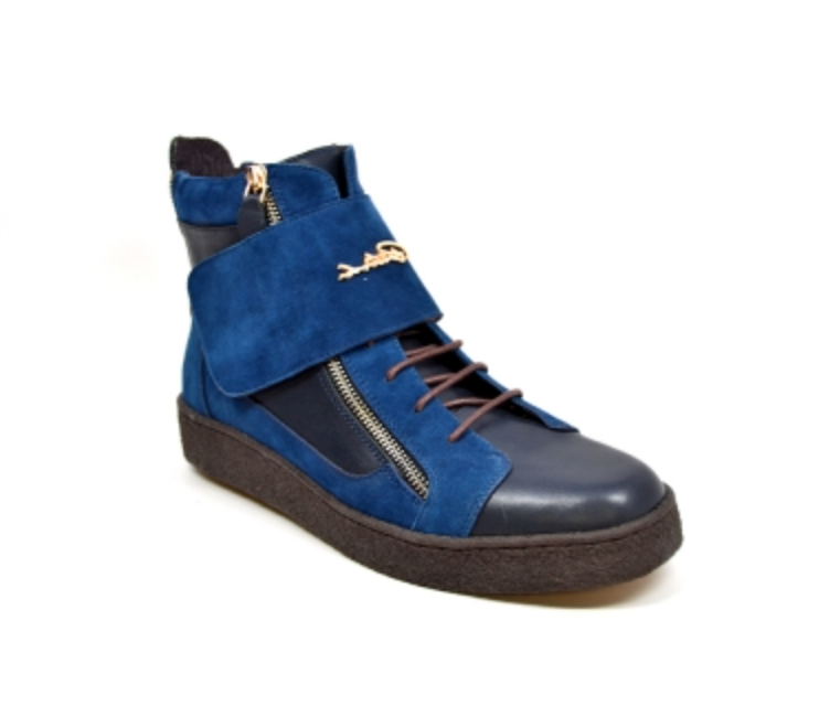 British Walkers Empire Men's Green Leather High Top Shoes with Strap view 9