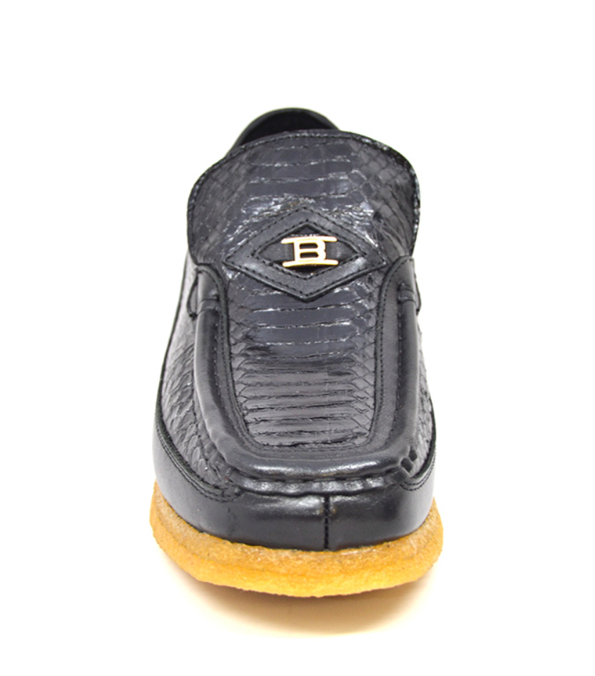 British Walkers Power 2 Men's Limited Edition Black Snake Skin and Leather Slip On Shoes view 4