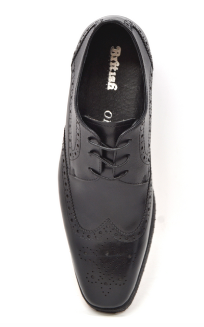 British Walkers Charles Men's Cognac Leather and Pony Skin Oxford Dress Shoes view 26