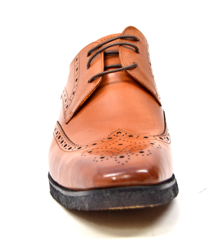 British Walkers Charles Men's Cognac Leather and Pony Skin Oxford Dress Shoes view 34