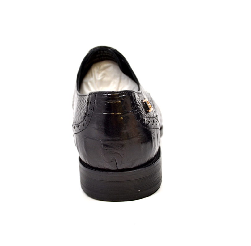 British Walkers Elegance Men's Black Croc Leather Dress Shoes view 7