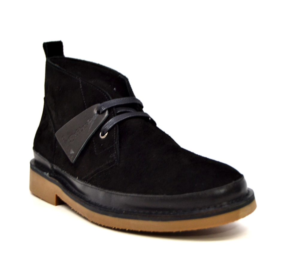 British Walkers Cambridge Men's Black Leather and Suede Desert Boots view 33