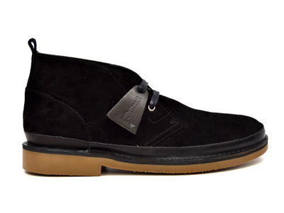 British Walkers Cambridge Men's Black Leather and Suede Desert Boots view 32