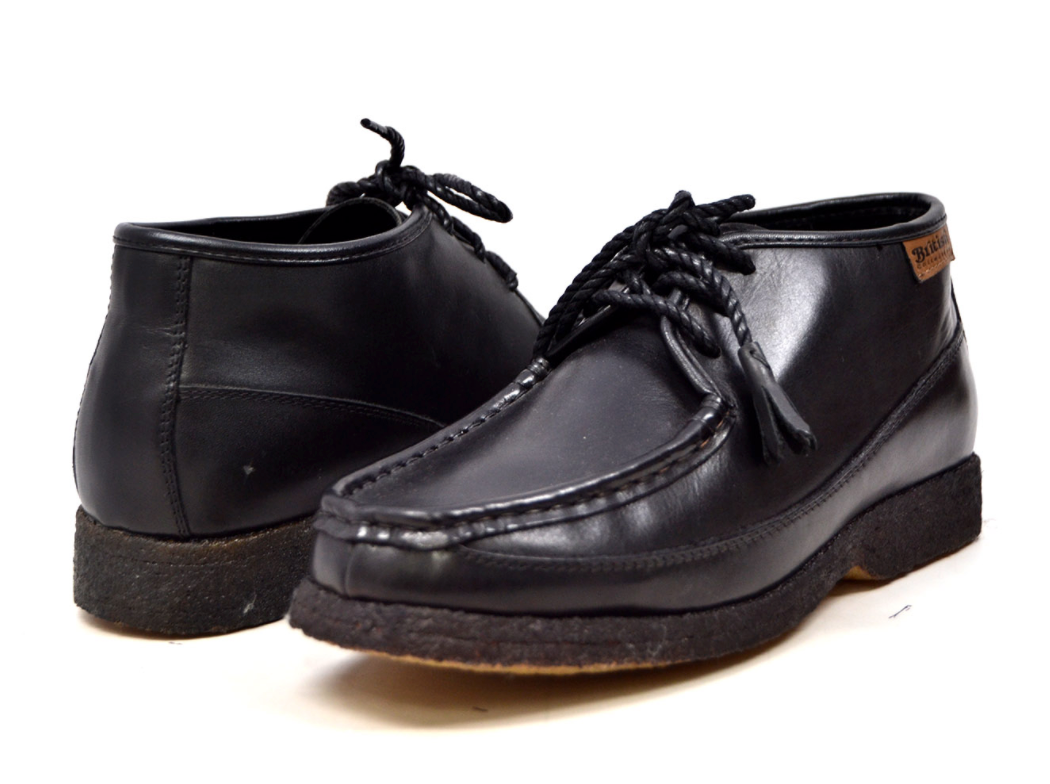 British Walkers Knicks Men's Black Leather Lace Up Shoes with Crepe Sole view 30