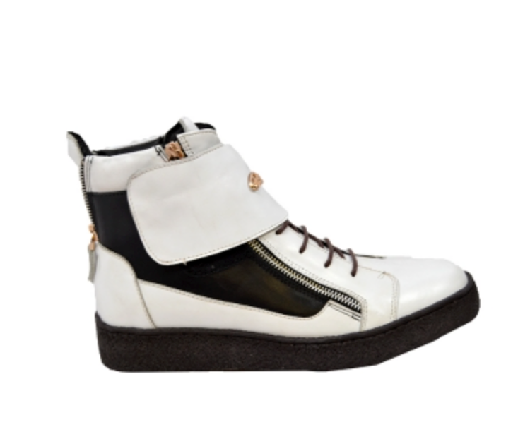 British Walkers Empire Men's Green Leather High Top Shoes with Strap view 33