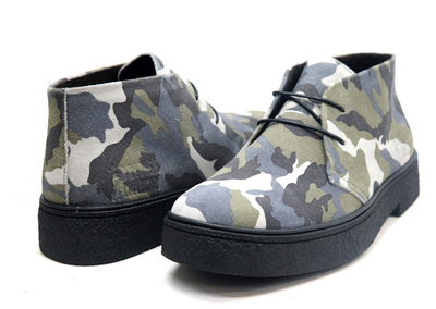 British Walkers Classic Playboy Men's Suede Camouflage Chukka Boots view 1