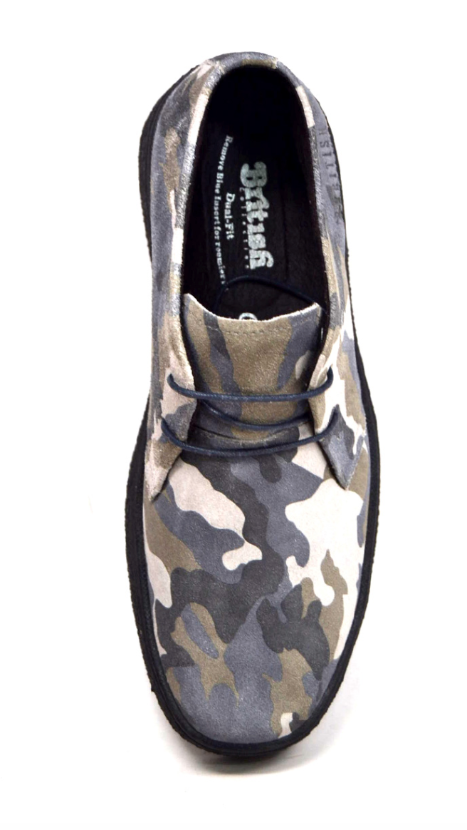 British Walkers Classic Playboy Men's Suede Camouflage Chukka Boots view 5