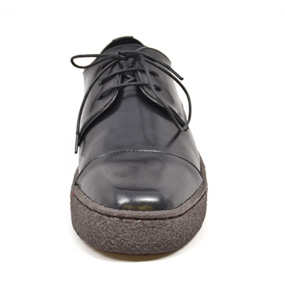 British Walkers Playboy Men's Low Cap Toe Black Suede and Leather Shoes view 2