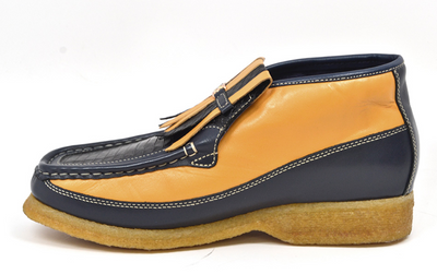 British Walkers Apollo 2 Men's Limited Edition Rust Brown Snake Skin and Leather Slip On Shoes view 3