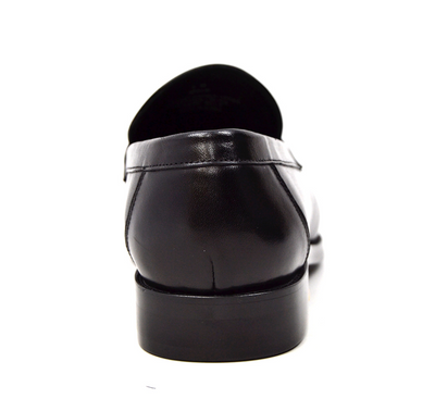 British Walkers Berlin Men's Sleek Black Leather Slip On Dress Shoes view 6