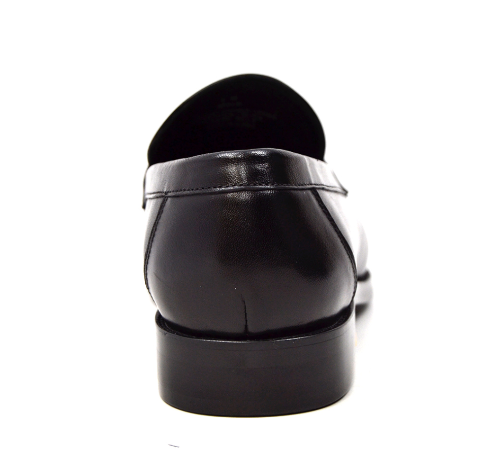 British Walkers Berlin Men's Sleek Black Leather Slip On Dress Shoes view 6