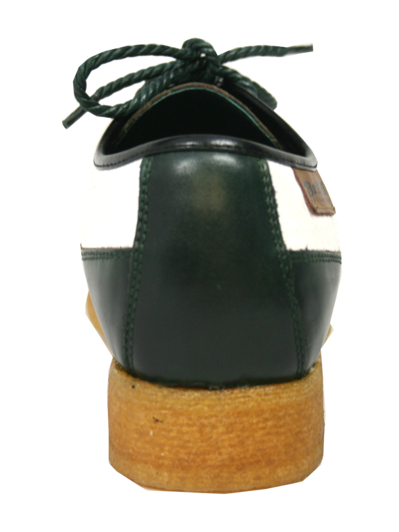 British Walkers Crown 2 Men's Dark Green and White Snake Skin Lace Up Shoes view 5