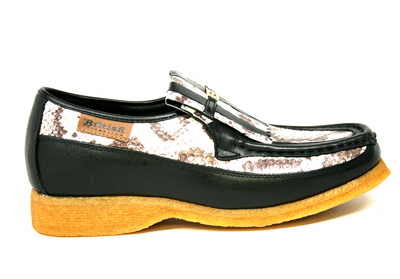 British Walkers Windsor Men's Limited Edition Black Python Skin and Leather Shoes view 2