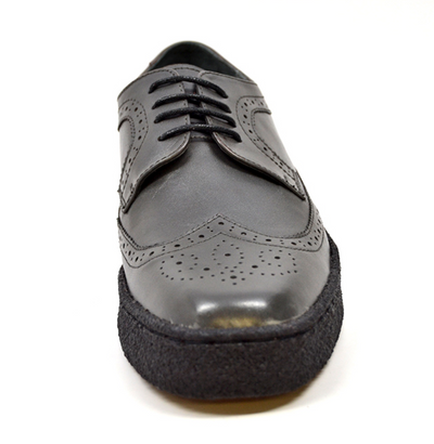 British Walkers Playboy Wingtip Men's Low Cut Dark Gray Leather Shoes view 5