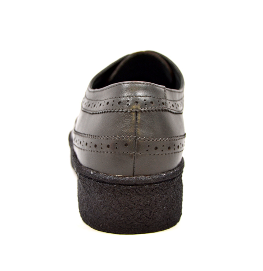 British Walkers Playboy Wingtip Men's Low Cut Dark Gray Leather Shoes view 6