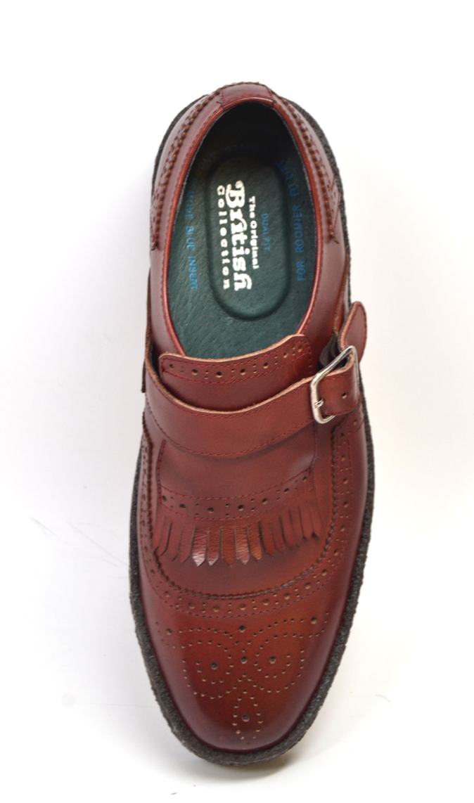 British Walkers Playboy Wingtip Men's Low Cut Dark Brown Leather Shoes view 4