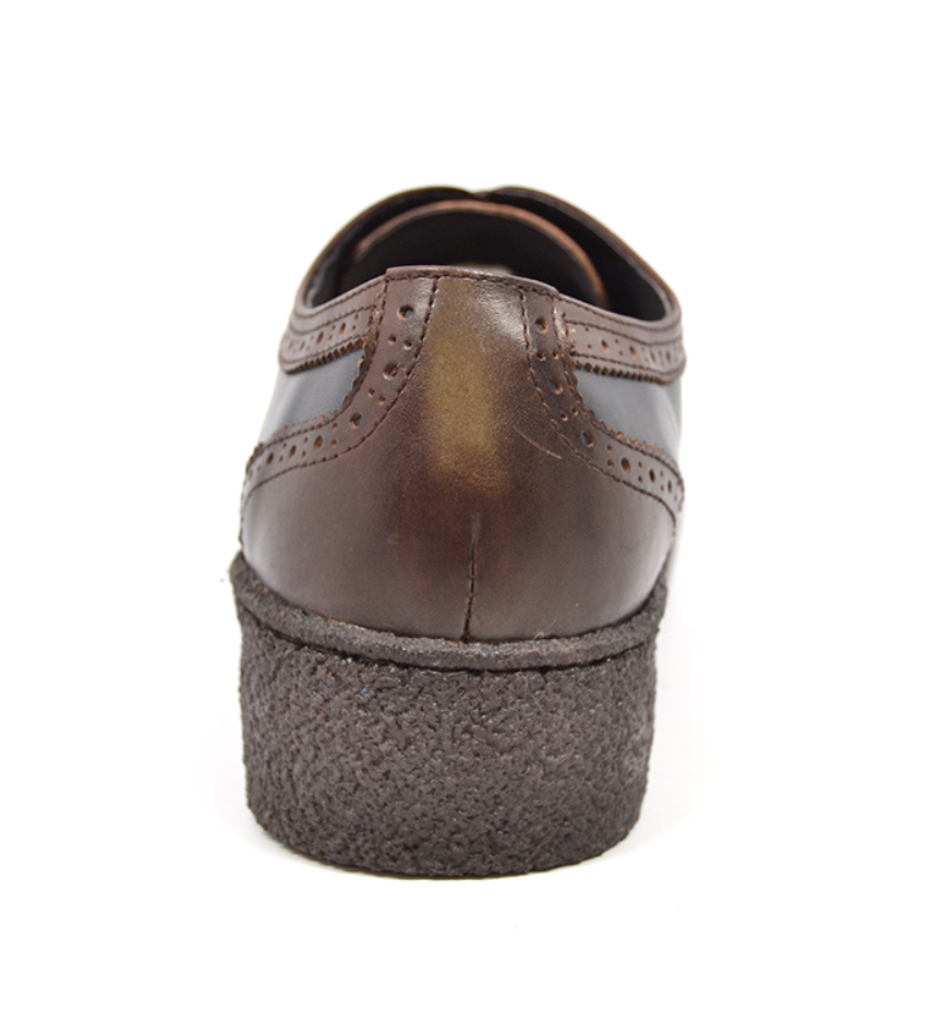 British Walkers Playboy Wingtip Men's Low Cut Navy and Brown Leather Shoes view 6