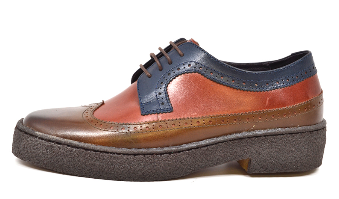 British Walkers Playboy Wingtip Men's Three Tone Low Cut Multi Color Shoes view 3