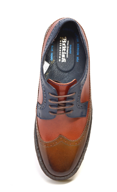 British Walkers Playboy Wingtip Men's Three Tone Low Cut Multi Color Shoes view 6