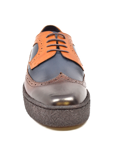 British Walkers Playboy Wingtip Men's Three Tone Low Cut Multi Color Leather Lace Up Shoes view 3