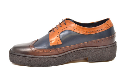 British Walkers Playboy Wingtip Men's Three Tone Low Cut Multi Color Leather Lace Up Shoes view 5