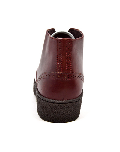 British Walkers Playboy Wingtip Men's Two Tone Burgundy and White Leather Shoes view 4