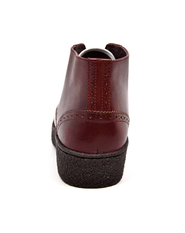 British Walkers Playboy Wingtip Men's Two Tone Burgundy and White Leather Shoes view 4