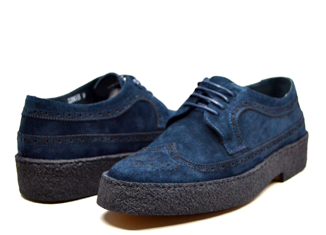 British Walkers Playboy Wingtip Men's Original Low Cut Suede Shoes view 1