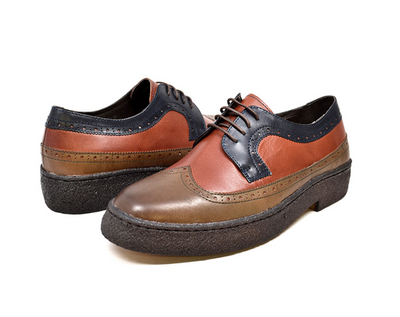British Walkers Playboy Wingtip Men's Three Tone Low Cut Multi Color Leather Lace Up Shoes view 8