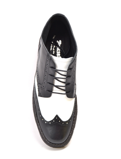 British Walkers Playboy Wingtip Men's Two Tone Burgundy and Rust Leather Shoes view 9