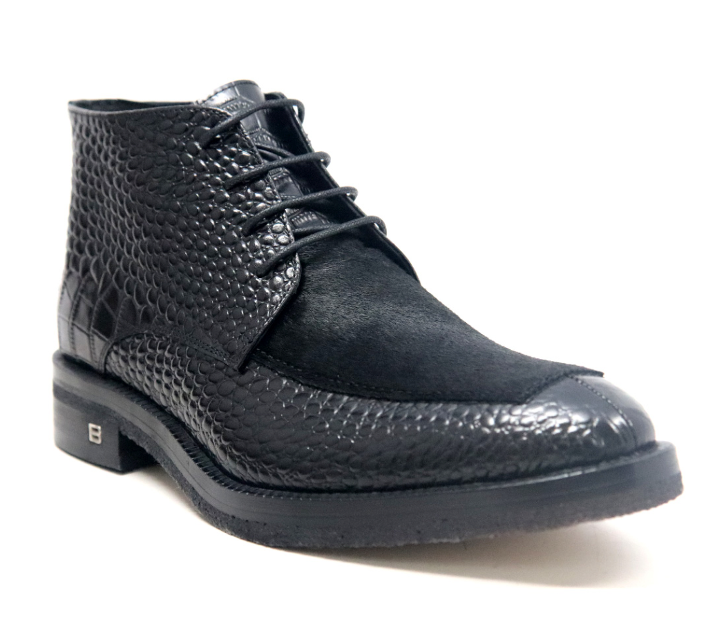 British Walkers Shick Men's Leather and Pony Skin High Top Sneakers view 4