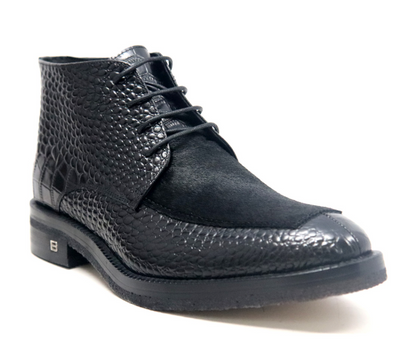 British Walkers Shick Men's Leather and Pony Skin High Top Sneakers view 4