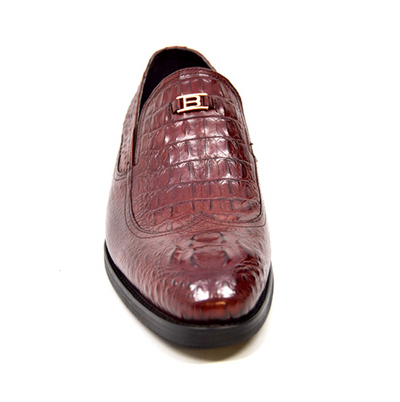 British Walkers Shiraz Men's Black Croc Leather Dress Shoes view 10