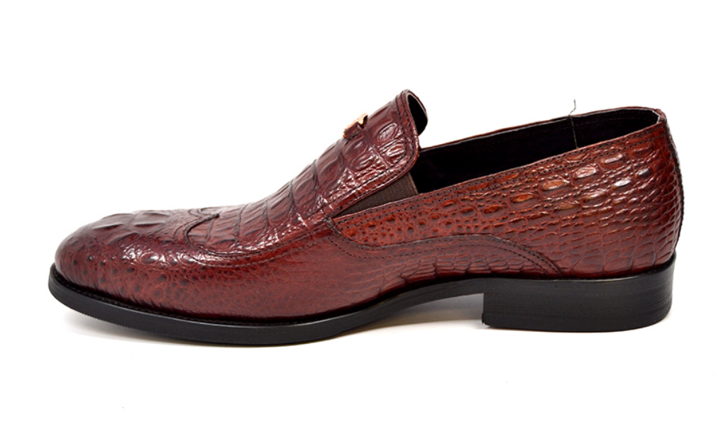 British Walkers Shiraz Men's Black Croc Leather Dress Shoes view 11