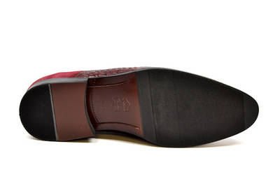 British Walkers Shiraz Men's Black Croc Leather and Suede Dress Shoes view 39