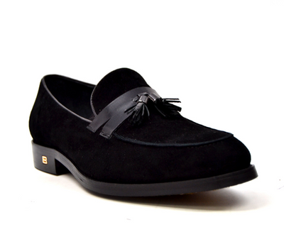 British Walkers Space Men's Timeless Black Leather Dress Shoes view 2