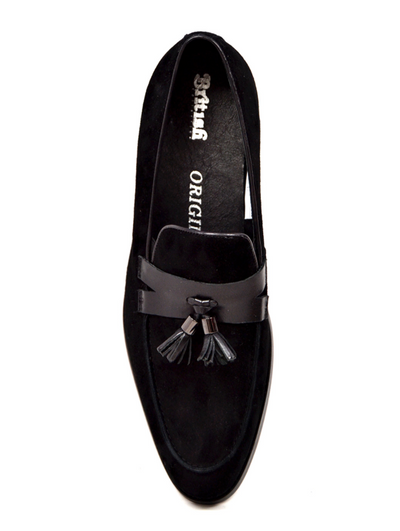 British Walkers Space Men's Timeless Black Leather Dress Shoes view 8