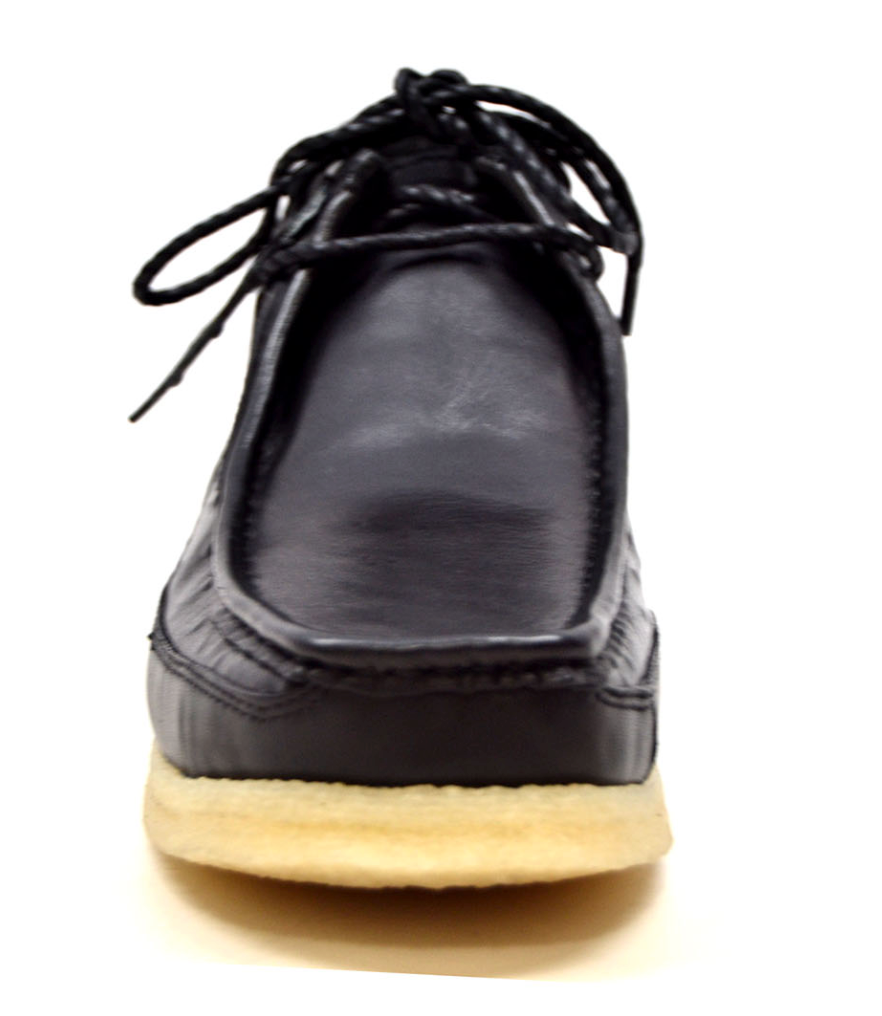 British Walkers Walker Men's Black Ostrich Leather Casual Shoes view 6
