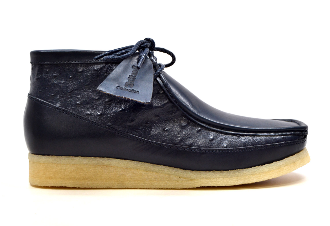 British Walkers Walker Men's Black Ostrich Leather Casual Shoes view 29