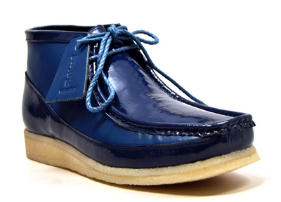 British Walkers Walker Men's Navy Patent and Leather Casual Shoes view 2