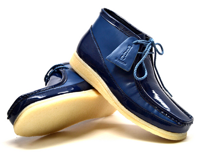 British Walkers Walker Men's Navy Patent and Leather Casual Shoes view 3