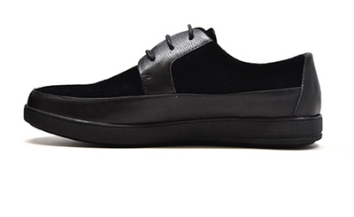 British Walkers Westminster Men's Black Leather and Suede Lace Up Shoes with Black Sole view 9