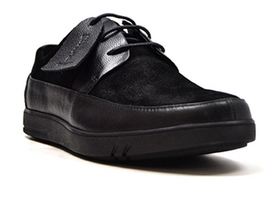 British Walkers Westminster Men's Black Leather and Suede Lace Up Shoes with Black Sole view 10