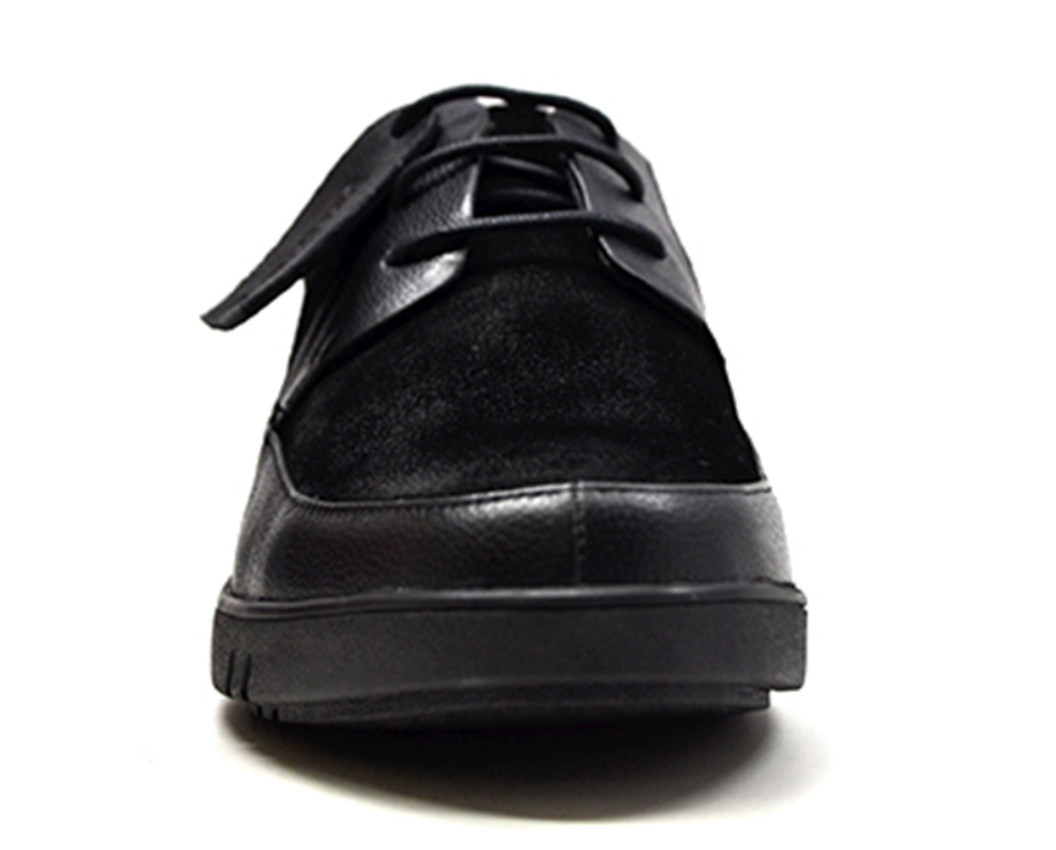 British Walkers Westminster Men's Black Leather and Suede Lace Up Shoes with Black Sole view 12