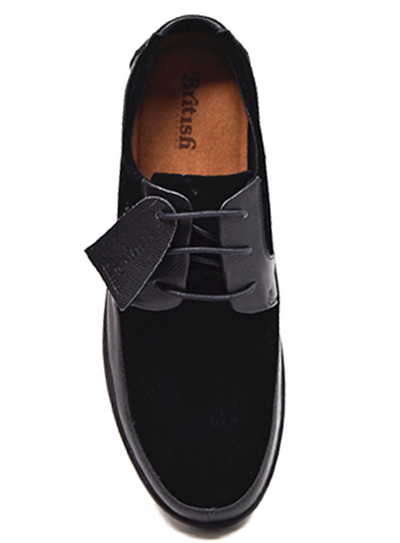 British Walkers Westminster Men's Black Leather and Suede Lace Up Shoes with Black Sole view 13