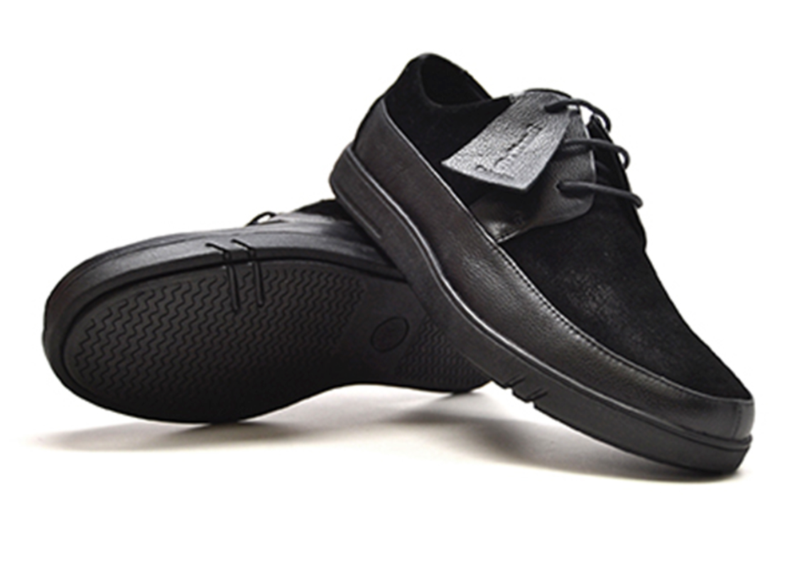 British Walkers Westminster Men's Black Leather and Suede Lace Up Shoes with Black Sole view 14