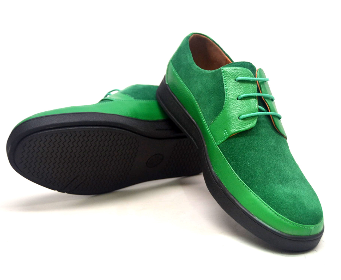 British Walkers Westminster Men's Black Leather and Suede Lace Up Shoes with Black Sole view 1